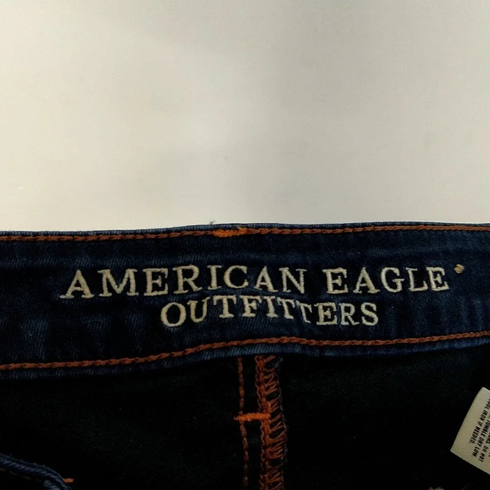 American Eagle Sky High Jegging Women 2 Dark Indigo Blue High Rise Skinny Jeans